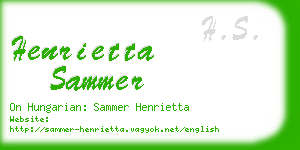 henrietta sammer business card